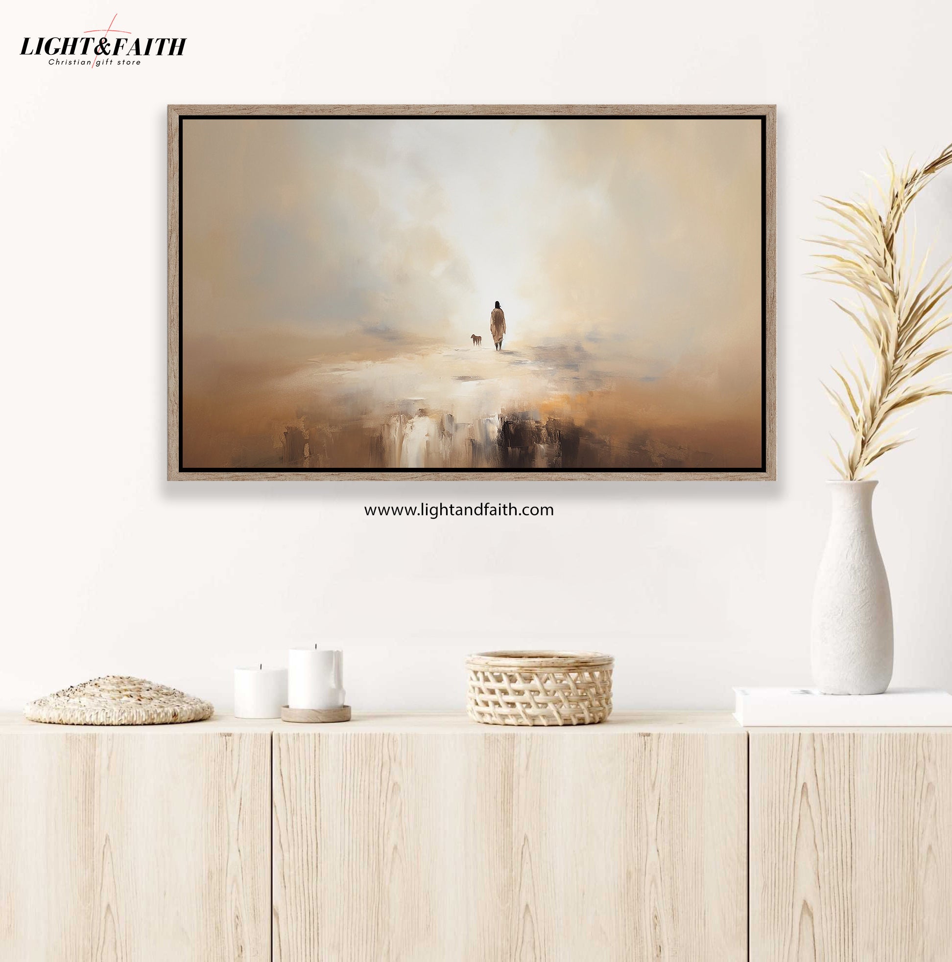 Jesus Leaves The 99 Poster, Parable of The Lost Sheep Poster, Good Shepherd, Religious Gift, LDS Home Decor
